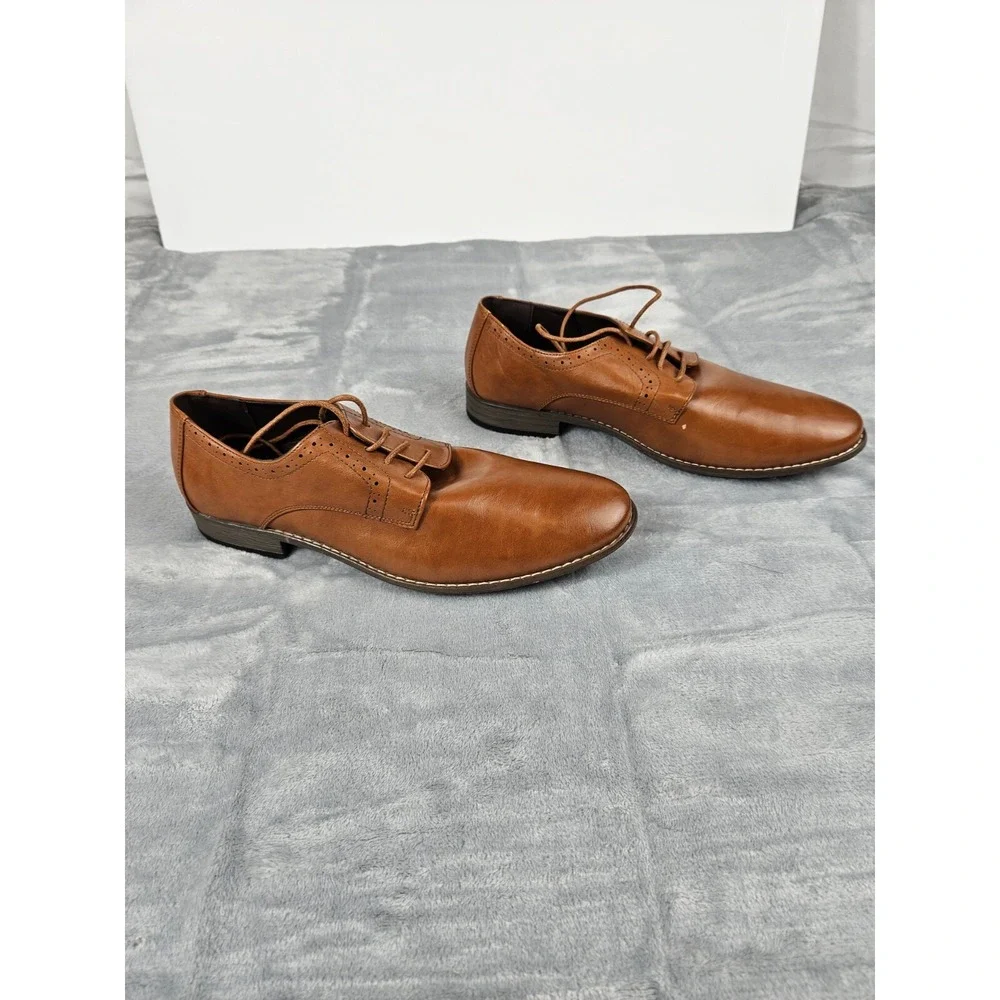 Jousen Milan Men's‎ Size 9 Brown Oxford Lace Up Dress Shoes